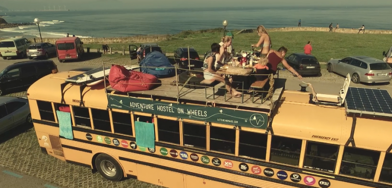 A family with a child lives in an old bus. - House, House on wheels, Travels, Longpost, Video