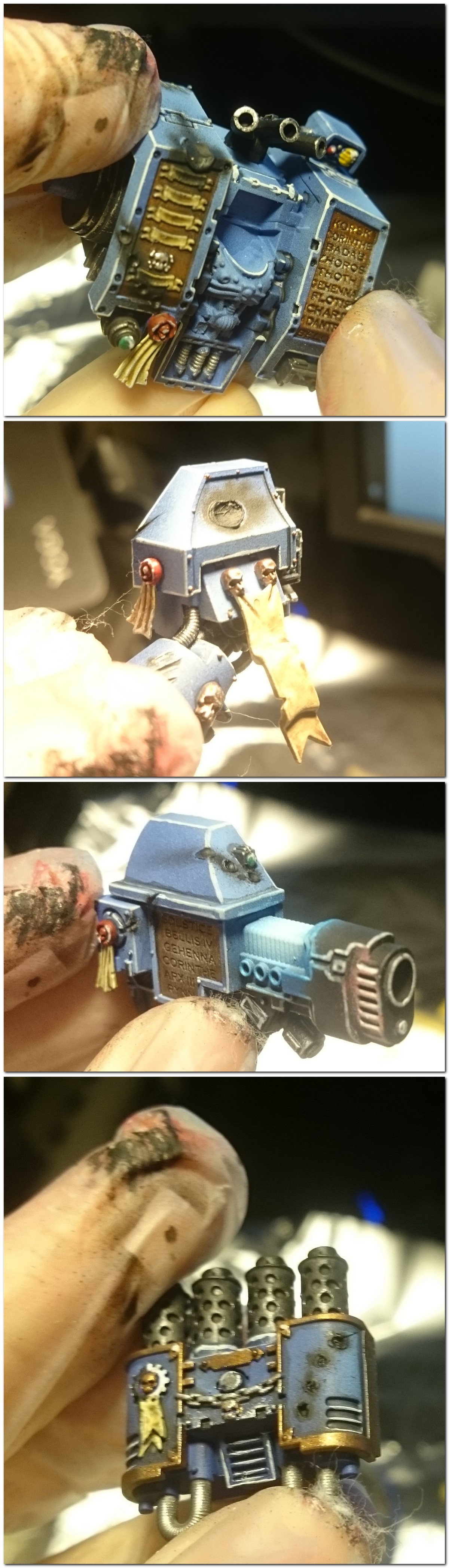 Coating No. 3. - My, Warhammer 40k, Wh miniatures, Ultramarines, Miniature, Painting miniatures, The photo, Longpost, Video