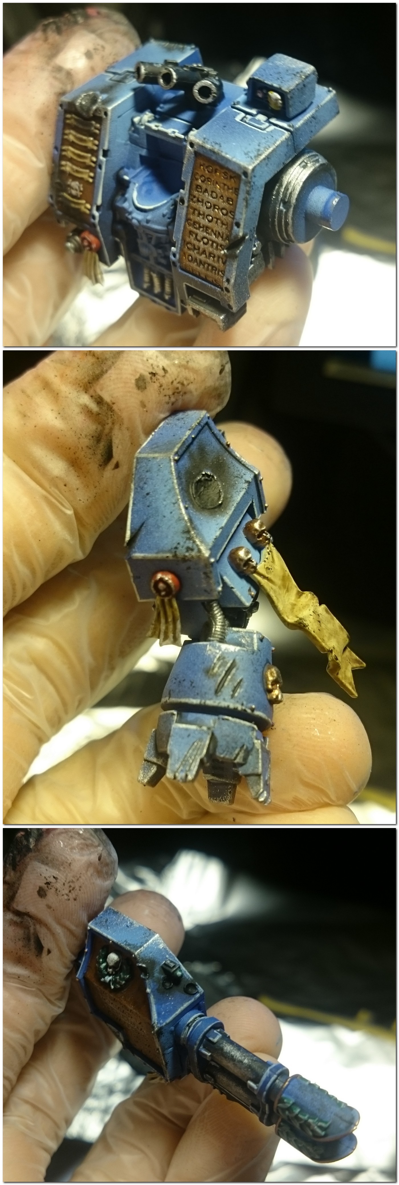 Coating No. 3. - My, Warhammer 40k, Wh miniatures, Ultramarines, Miniature, Painting miniatures, The photo, Longpost, Video