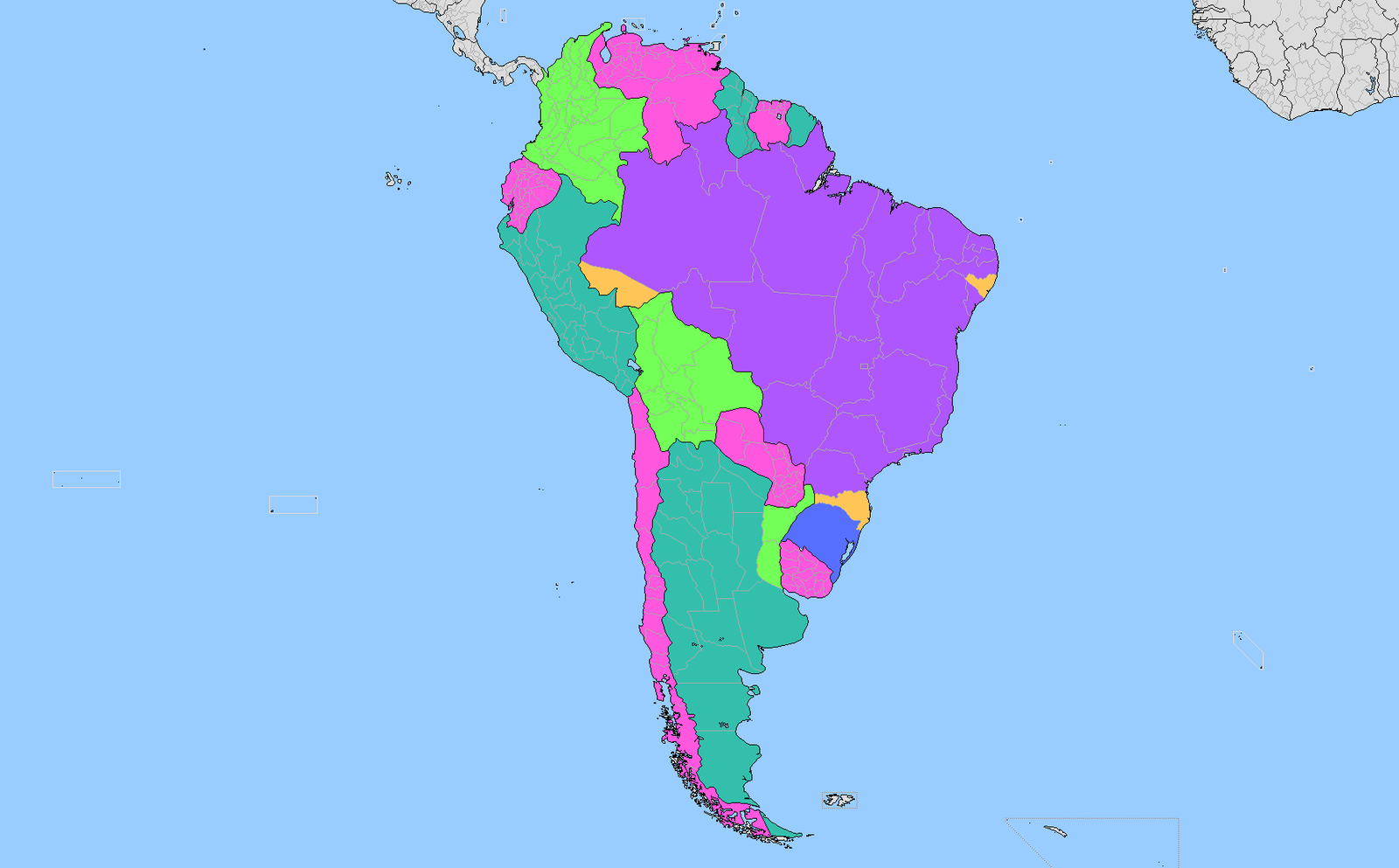 States of south america. Политическая карат Южной Америки. Карта Южной Америки с провинциями. Карта Юга Южной Америки. Карта Южной Америки со странами.