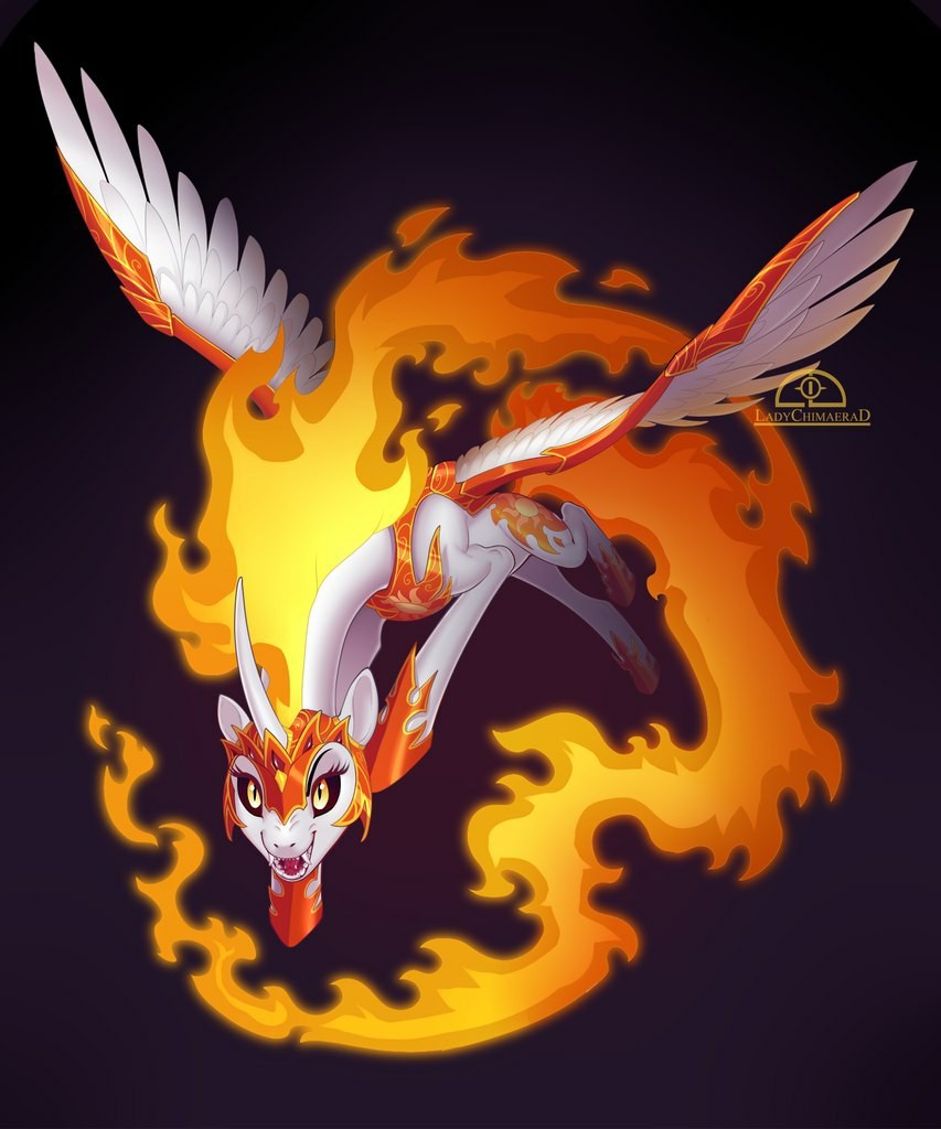 Daybreaker (crouch) - My little pony, Daybreaker, Ladychimaera