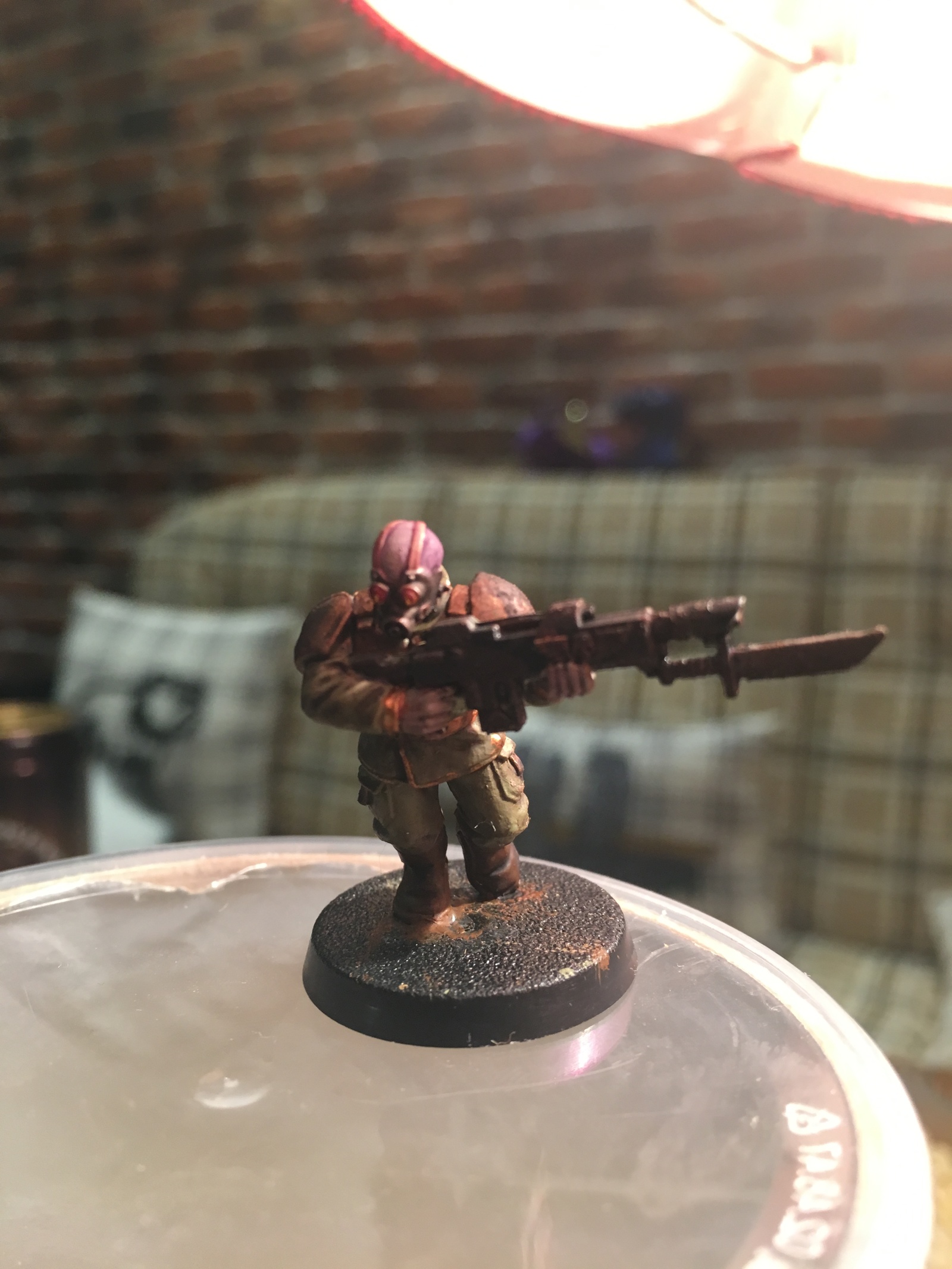 Traitor Guard Captain Dantin - My, Warhammer 40k, Wh miniatures, Painting miniatures, Kill Team, Death guard, Astra Militarum, Longpost