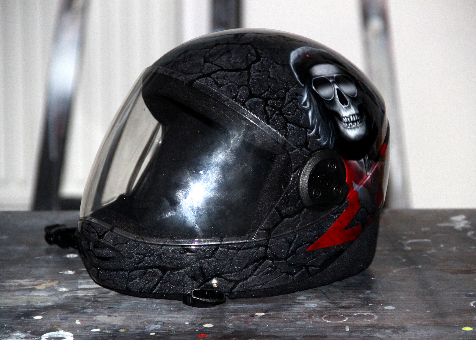 Airbrushing on the helmet Che - My, Airbrushing, Helmet, Che, Drawing, Painting, Scull, Art39inc, Longpost