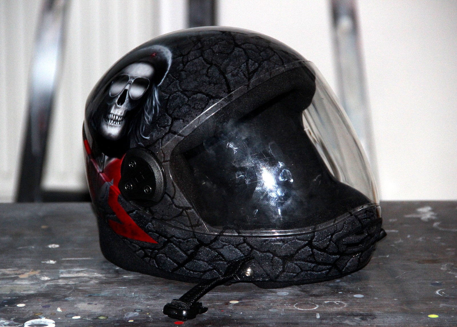 Airbrushing on the helmet Che - My, Airbrushing, Helmet, Che, Drawing, Painting, Scull, Art39inc, Longpost