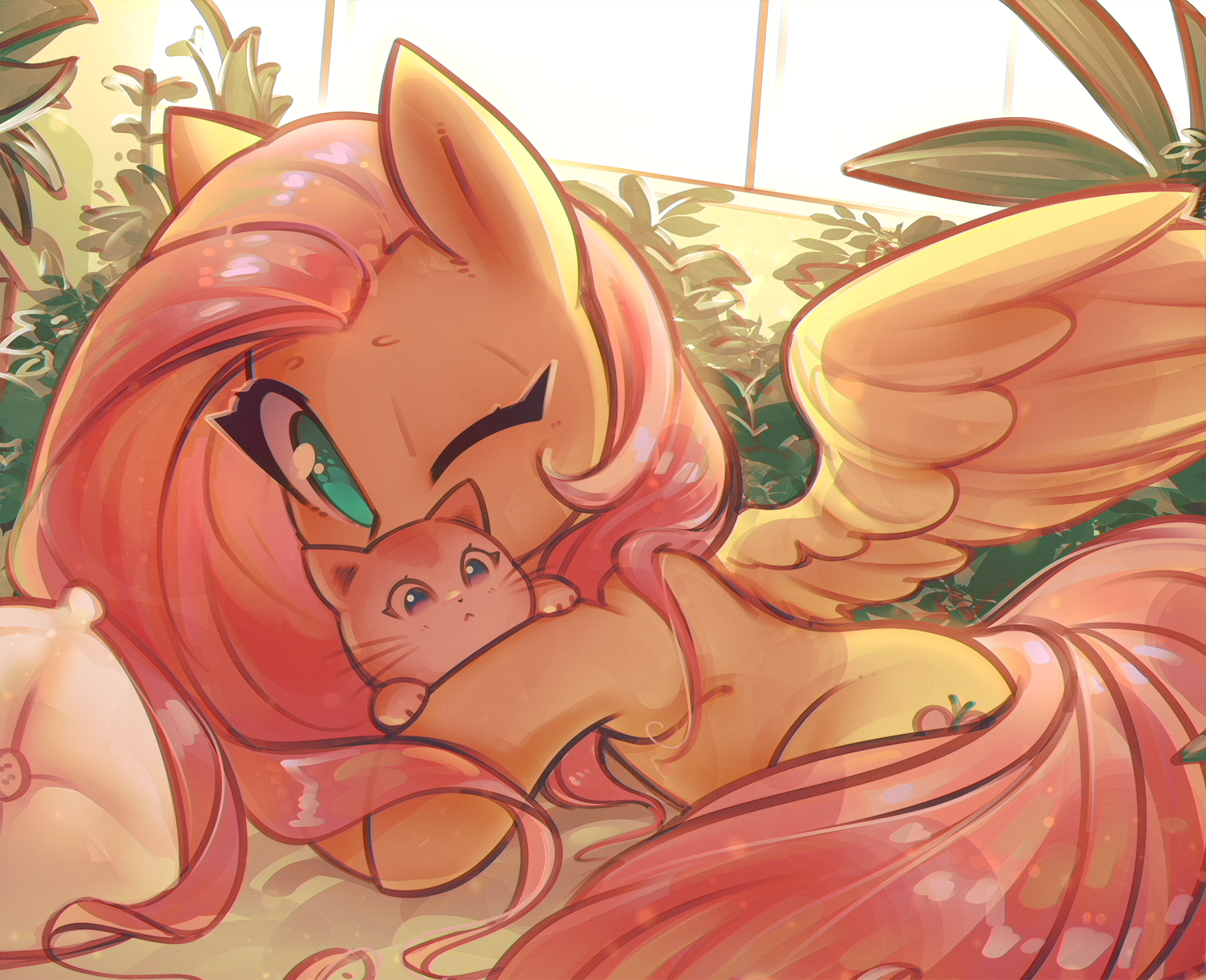 Just Like Heaven - My little pony, PonyArt, Fluttershy, Mirroredsea