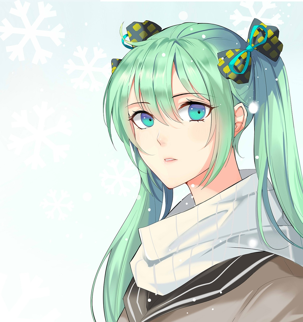 And the snow kept falling... - Hatsune Miku, Anime, Anime art, Vocaloid, Not anime