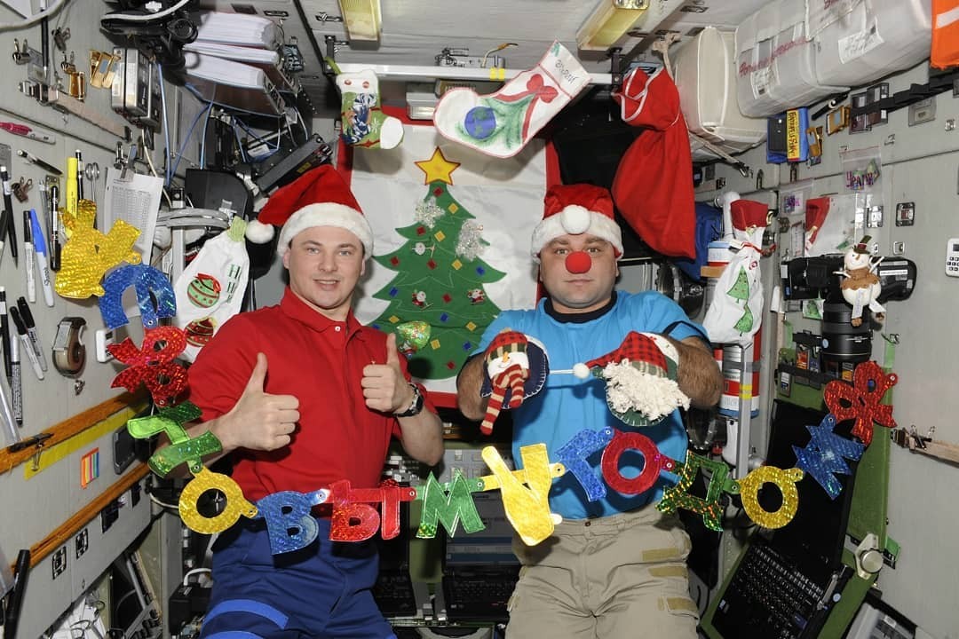 New Year in space - Space, ISS, New Year, Космонавты, Holidays, Longpost