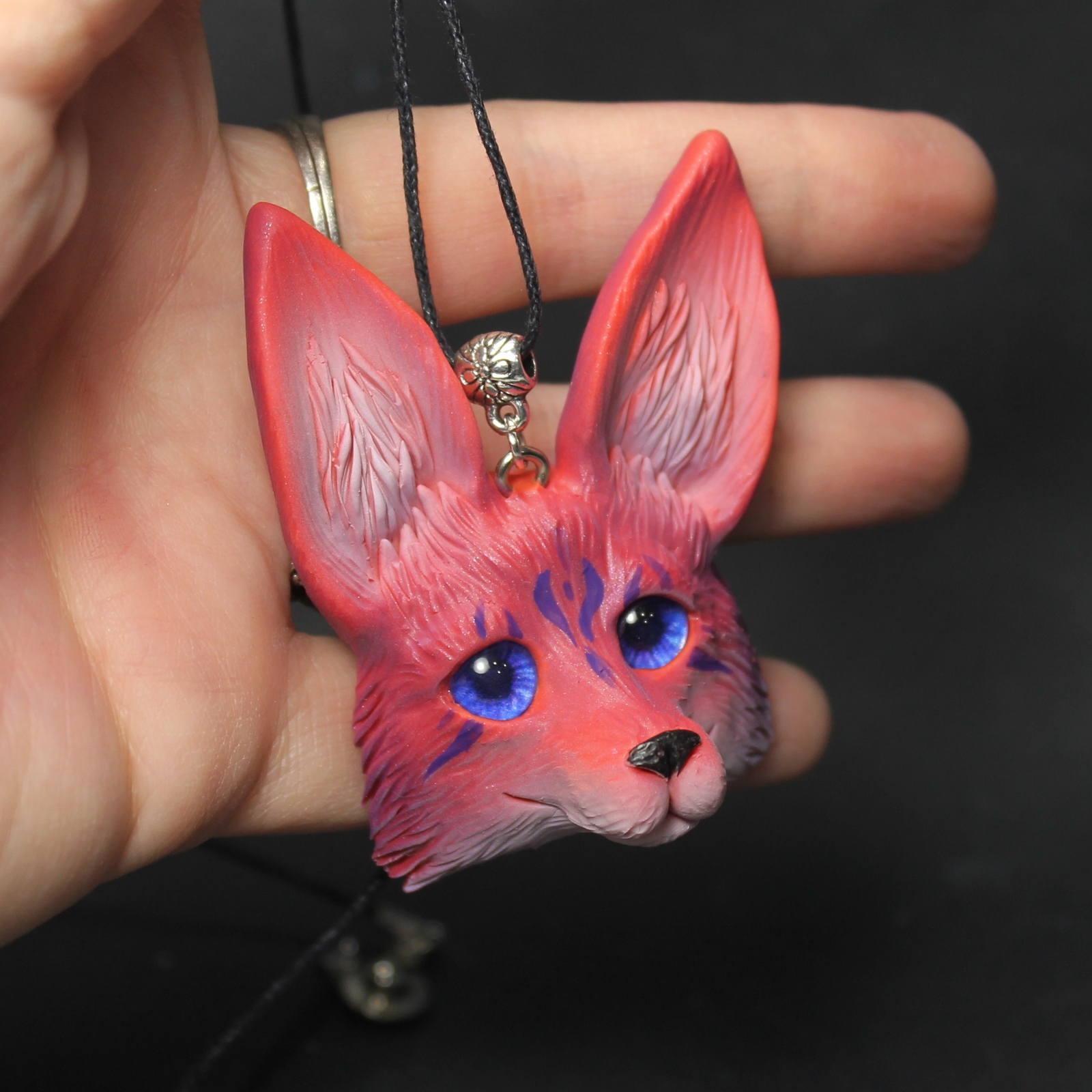 Another pendant - My, Needlework without process, Лепка, Polymer clay, Handmade, Fox, Handmade, Longpost