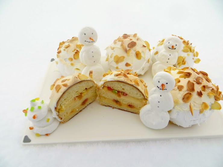 Even Santa Claus will envy! Buns - snowballs, fabulous pastries! - My, Bakery products, Buns, Yummy, Recipe, Cream, Other cuisine, Longpost, Video recipe, New Year's table, Video, Festive table
