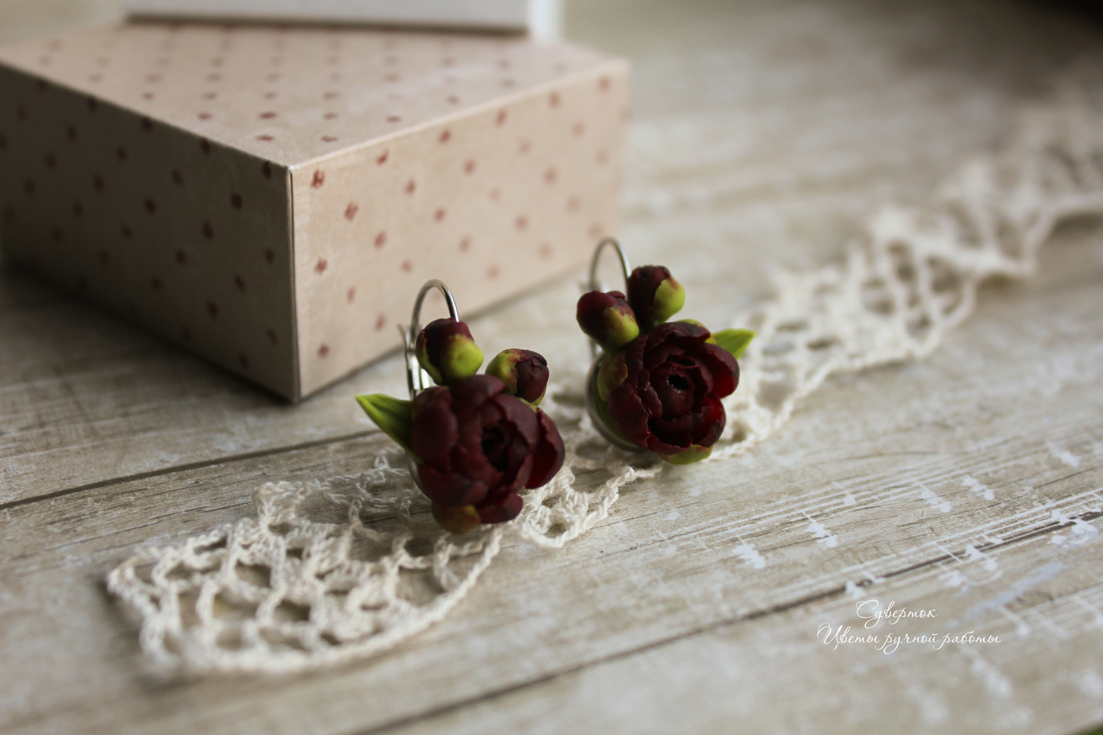 Miniature peonies are molded by hand from baked polymer clay. - My, Polymer clay, Polymer floristry, With your own hands, Handmade, Creation, Лепка, Needlework without process, Longpost