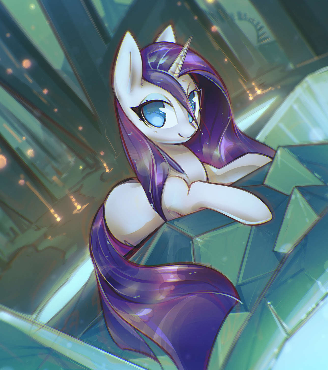 Fantasy - My little pony, PonyArt, Rarity, Mirroredsea