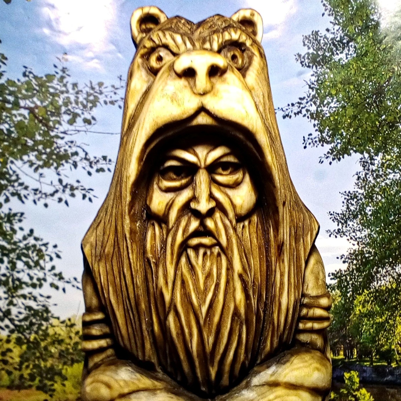 VELES, linden material, height 23 cm. - My, Wood carving, Slavic mythology, Veles, Longpost