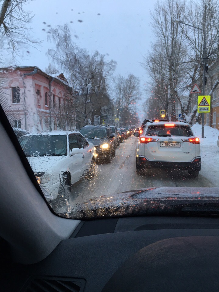 Эстафета стенаний... - Томск, Зима, Универсиада, Олимпийский огонь, Эстафета олимпийского огня, Город, Пробки, Длиннопост