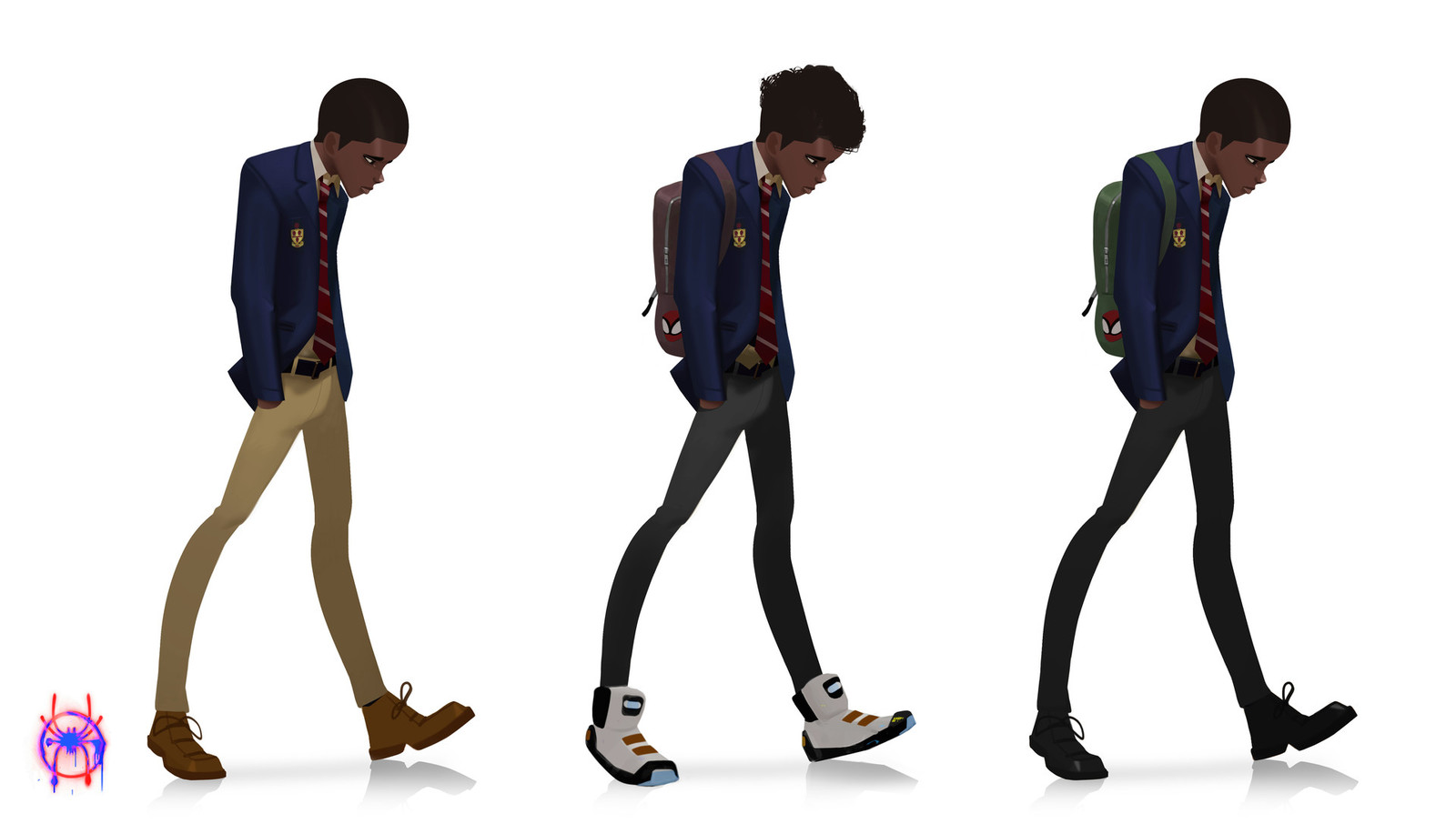 Concepts for the cartoon Spider-Man: Through the universes - Spider-Man: Across the Universes, Concept Art, Marvel, Cartoons, Longpost, Miles Morales, Gwen Stacy