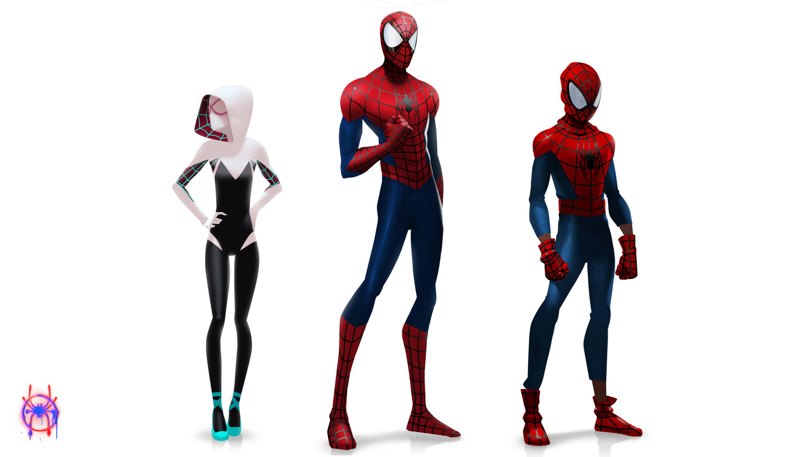 Concepts for the cartoon Spider-Man: Through the universes - Spider-Man: Across the Universes, Concept Art, Marvel, Cartoons, Longpost, Miles Morales, Gwen Stacy