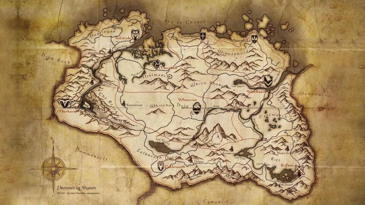 Again, the map is only now Skyrim - My, Games, Skyrim, The Elder Scrolls V: Skyrim, 