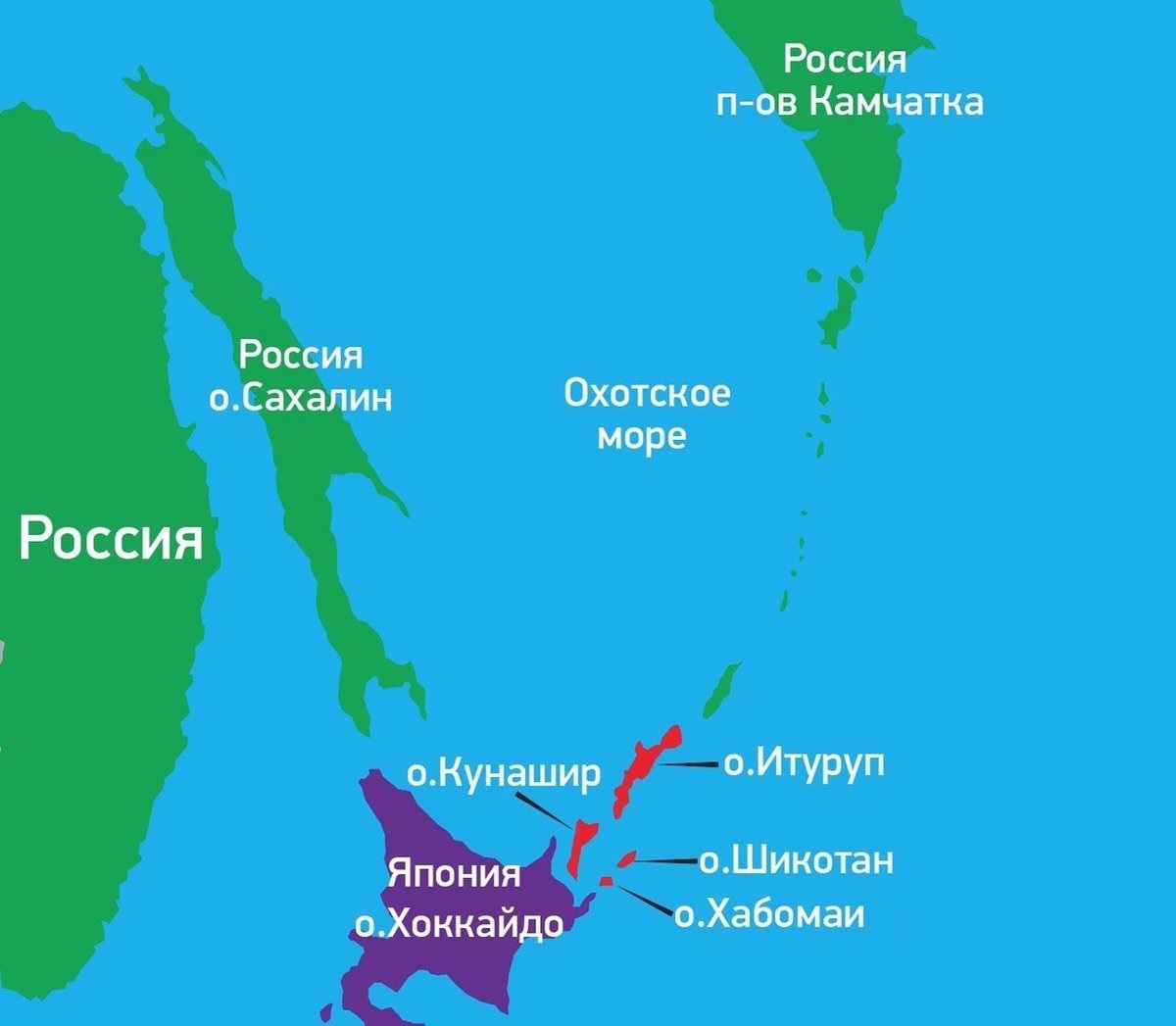 Курилы острова на карте россии