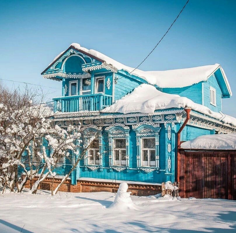 Suzdal house - The photo, Suzdal, House, Architecture, Design, beauty, Russia, Snow