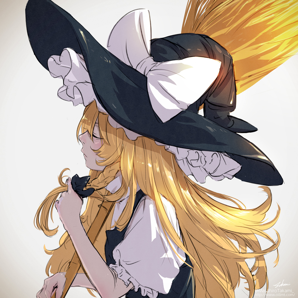 Kirisame Marisa - Аниме, Anime Art, Touhou, Kirisame Marisa, Takami masahiro