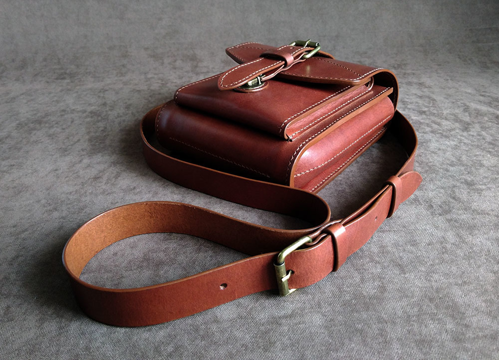 Accept. My leather work. - My, Handmade, Handmade, Сумка, Leather products, Longpost