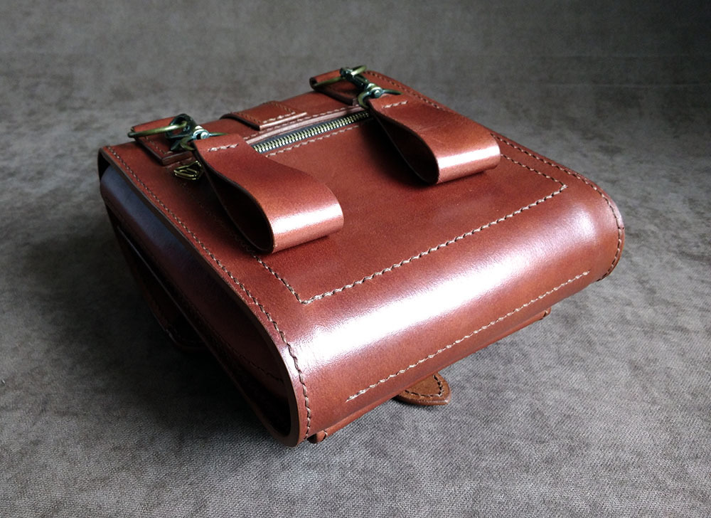 Accept. My leather work. - My, Handmade, Handmade, Сумка, Leather products, Longpost