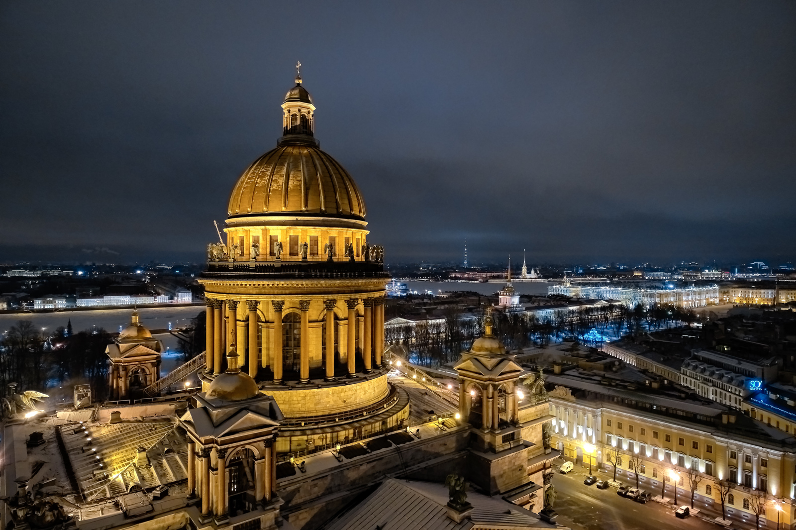 Saint Isaac's Cathedral - My, Saint Petersburg, Saint Isaac's Cathedral, Aerial photography, Lomonosov bridge, Longpost, The photo