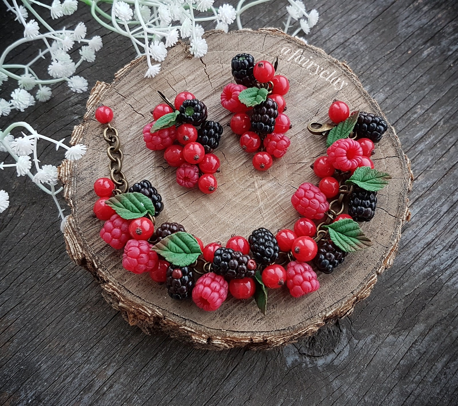 A lot of. Lots of berries - My, Creation, Handmade, With your own hands, Needlework without process, Polymer clay, Decoration, Longpost