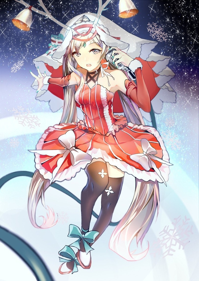 The holiday comes to us! - Anime, Not anime, Vocaloid, Meiko, Hatsune Miku, , Anime art, Christmas, Longpost