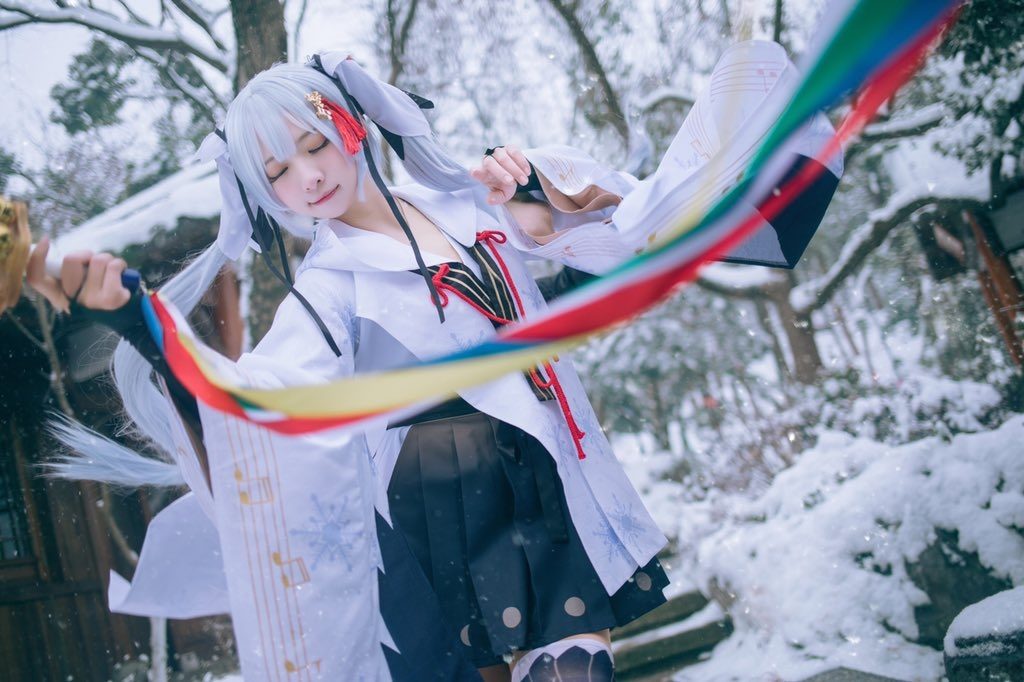 Winter cosplay - Anime, Not anime, Vocaloid, Hatsune Miku, Cosplay, Snow miku, Longpost