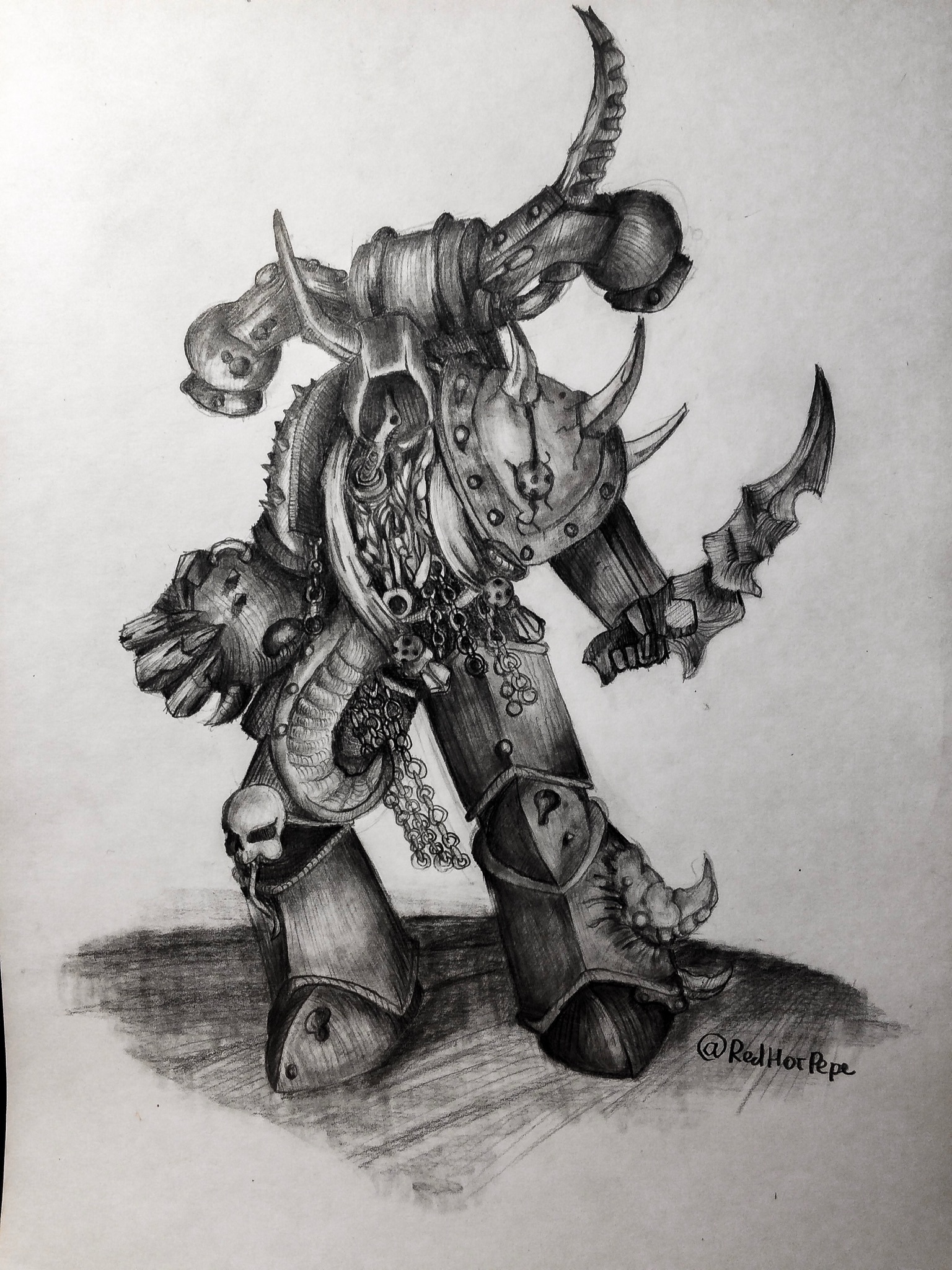 Нурглит,арт по миньке - Моё, Warhammer 40k, Арт, Traditional, Warhammer