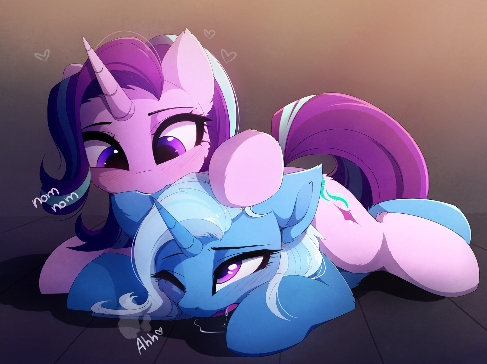 friendly kus - My little pony, Starlight Glimmer, Trixie, Shipping, MLP Lesbian, Kus, Magnaluna, MLP Edge