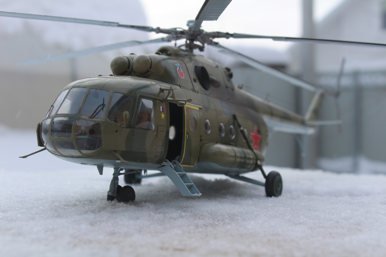 Helicopter Mi-8 MT - My, Mi-8, Helicopter, Prefabricated model, Stand modeling, Aviation, Longpost