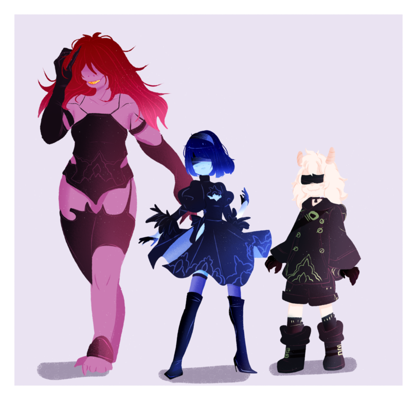 DeltaRune: Automata - Deltarune, Kris, Ralsei, Susie, Crossover, NIER Automata