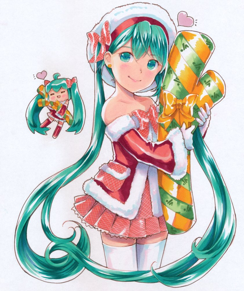 The holiday comes to us! - Anime, Not anime, Vocaloid, Hatsune Miku, Anime art, , Christmas