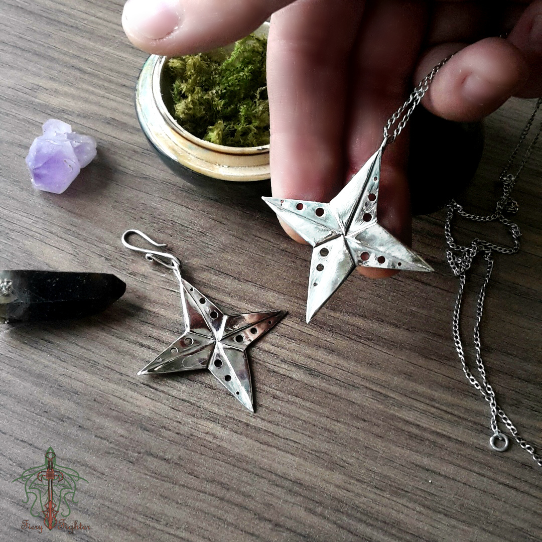 Set Shurikens - My, Decoration, Silver Jewelry, , Needlework without process, Longpost