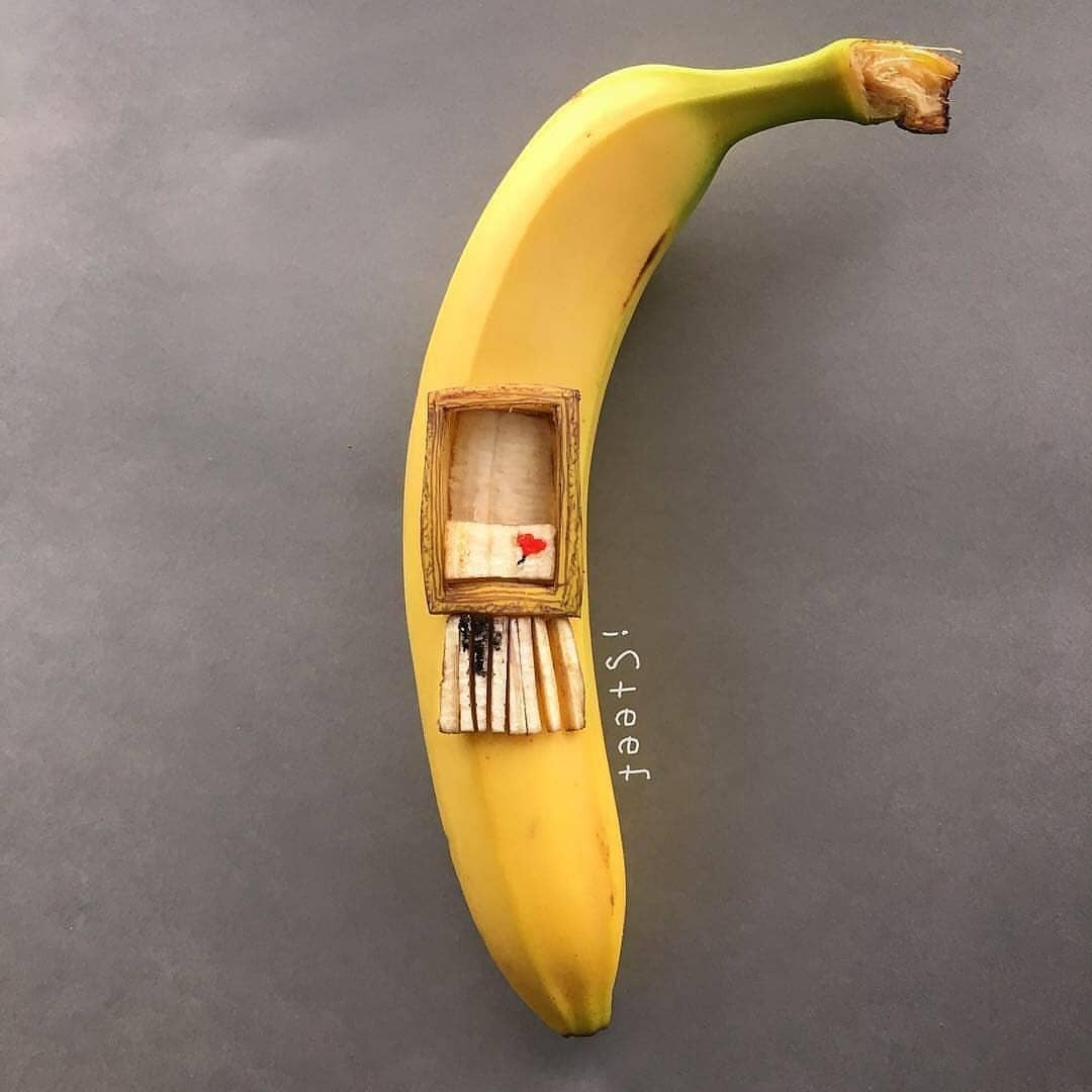 When just eating is boring - Banana, Art, Longpost