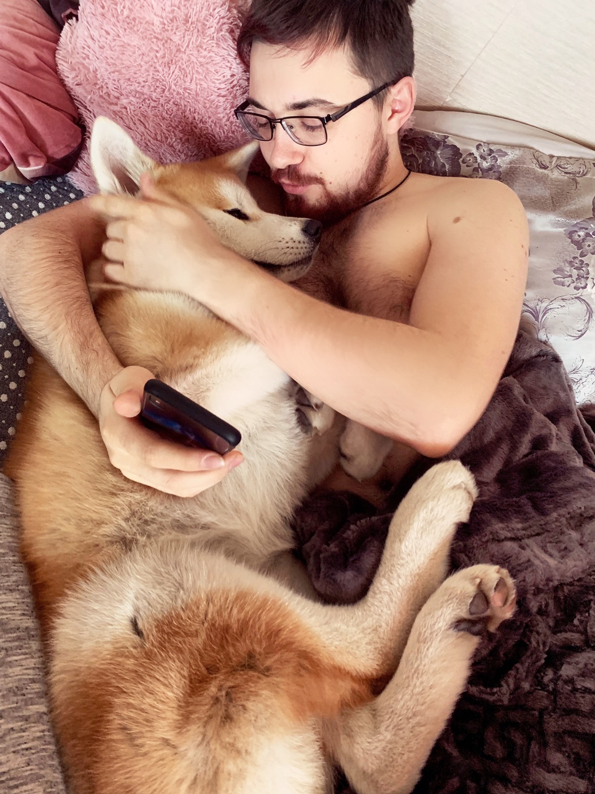 Me and Akita Inu - My, Akita inu, , Dog, , Fucking puppy, Longpost