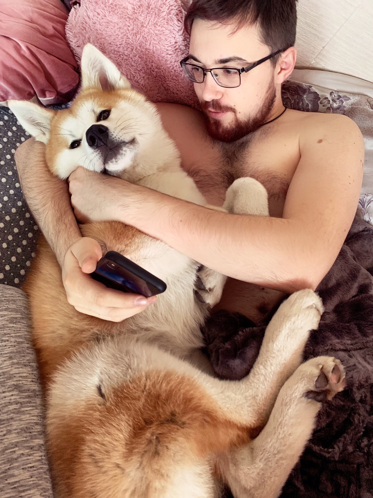 Me and Akita Inu - My, Akita inu, , Dog, , Fucking puppy, Longpost