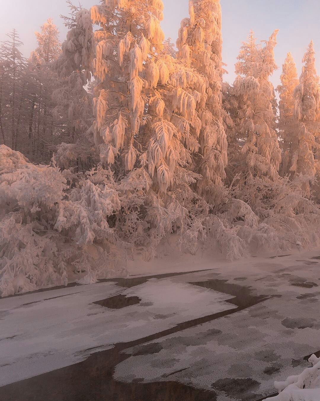 Oymyakon -44, Republic of Sakha (Yakutia) - Oymyakon, Yakutia, The photo, Winter, Snow, Nature, Russia, beauty, Longpost