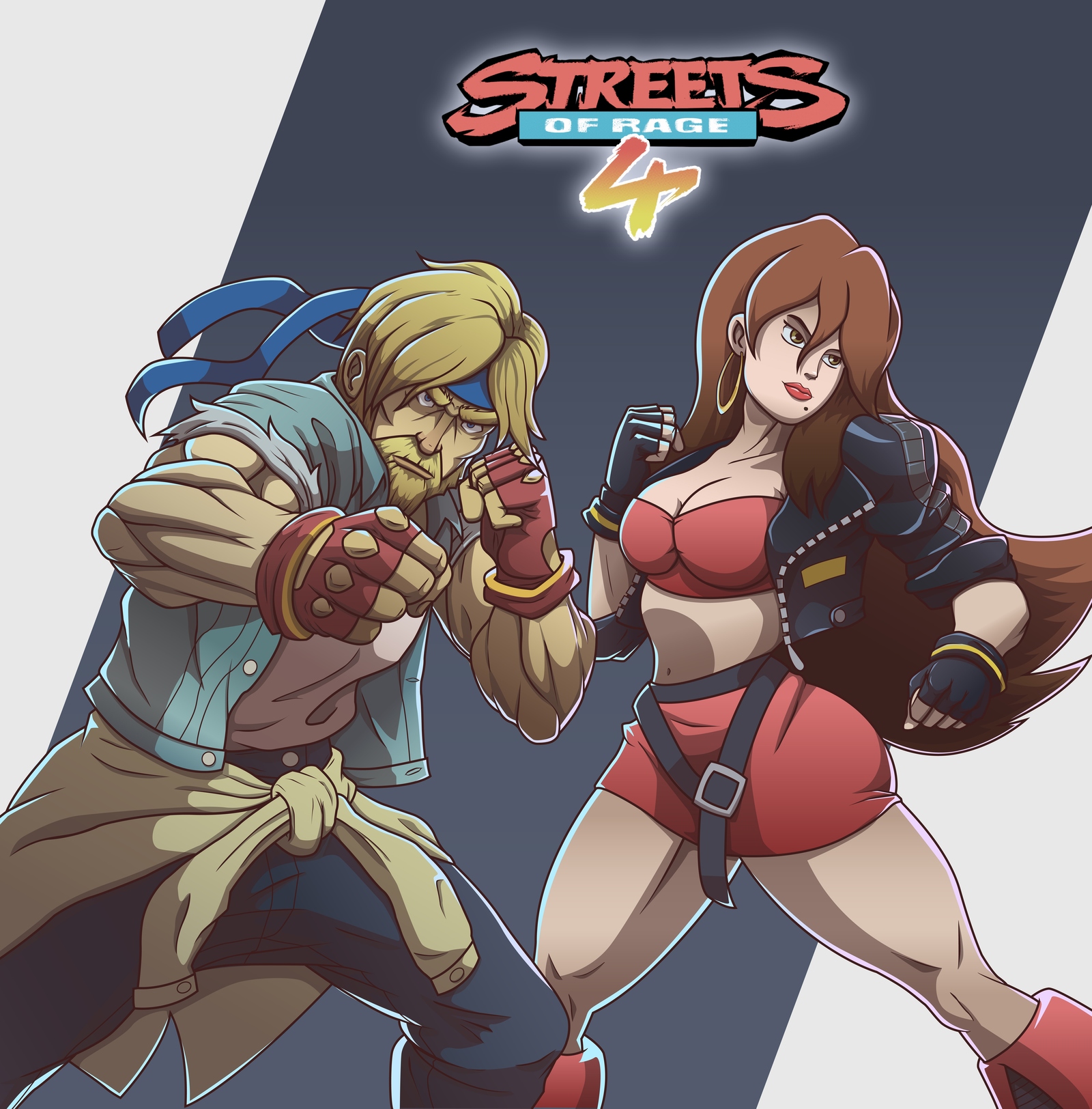 Streets of Rage 4 - My, Streets of Rage, Fan art, Art, Sega mega drive, , Games, Drawing, Digital drawing