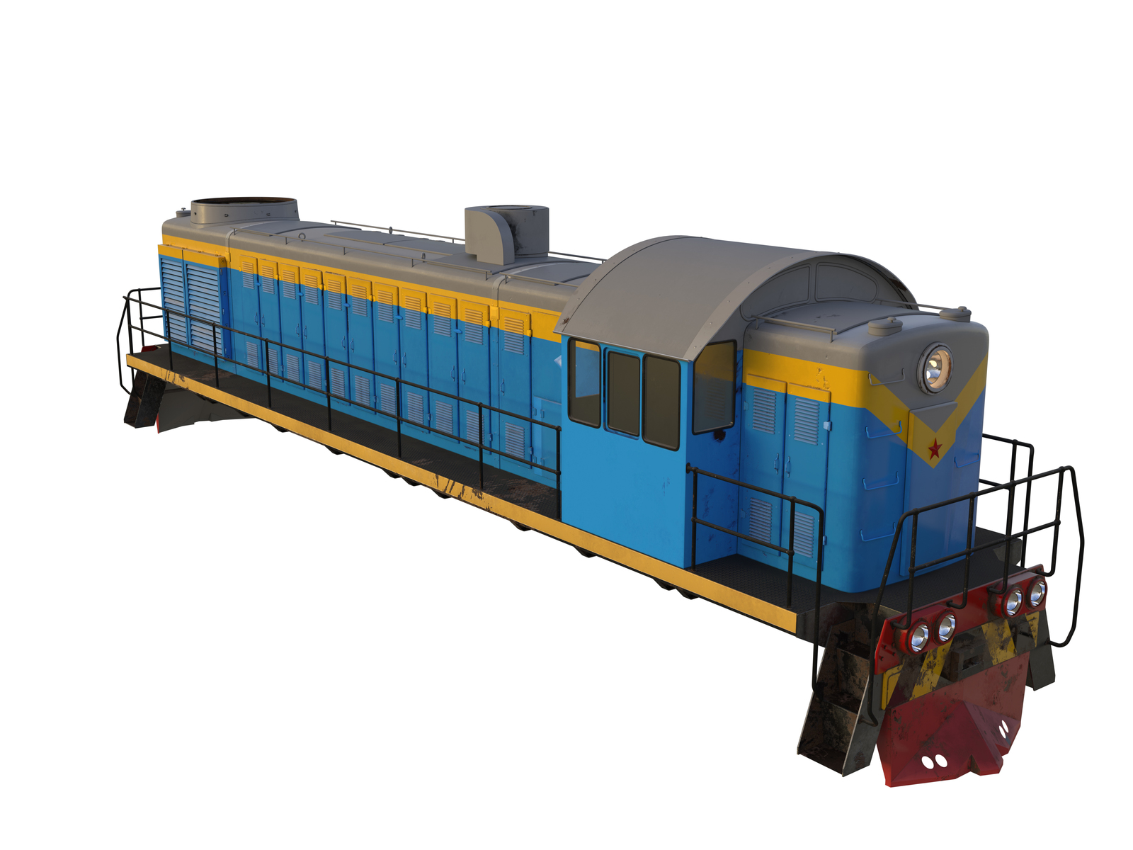 TEM-2 small backstage - My, Tam-2, Backstage, 3DS max, Vray, Substance painter, Locomotive, Visualization, Longpost