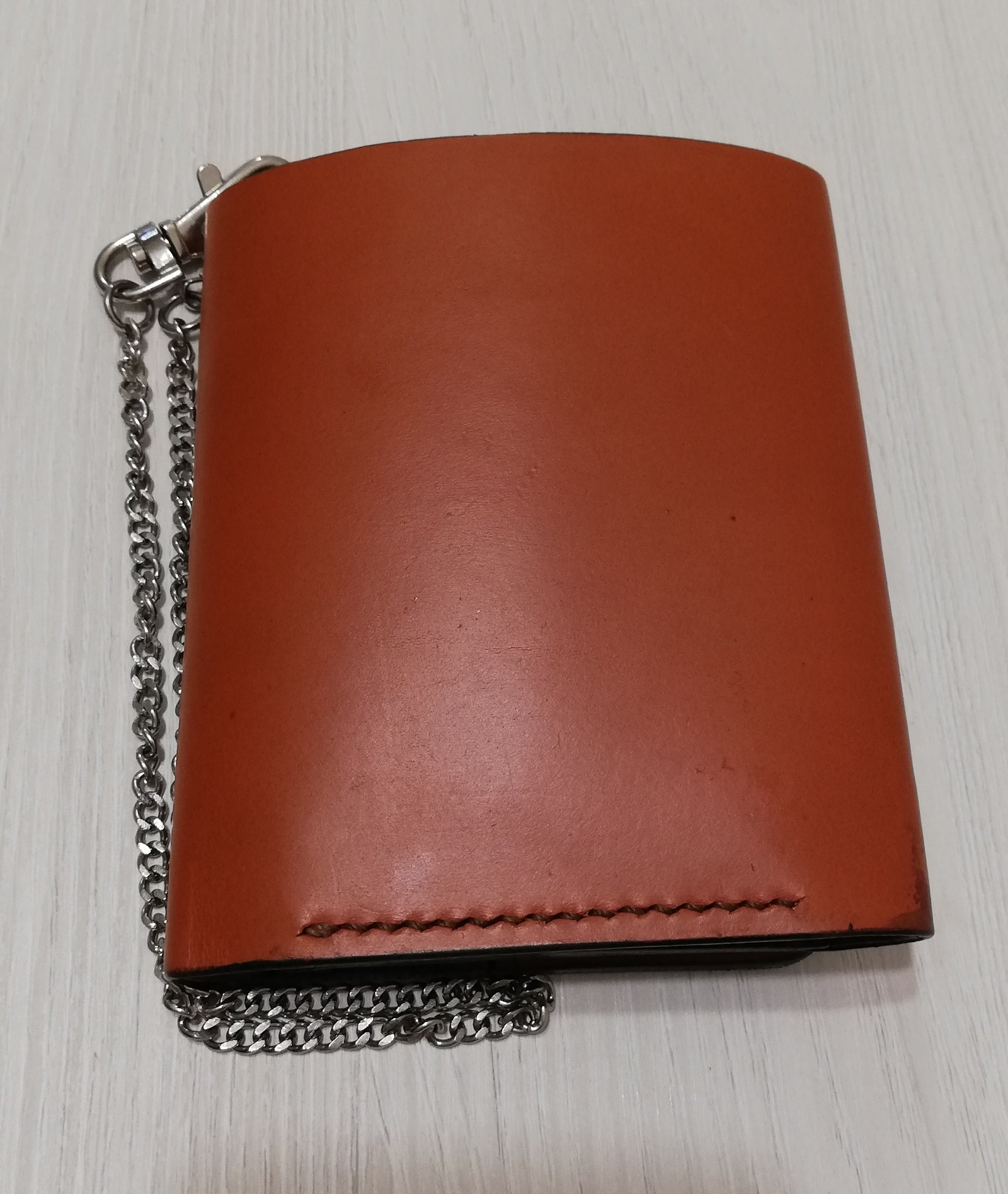 Leather wallet - My, Leather products, With your own hands, Leather craft, Wallet, Longpost