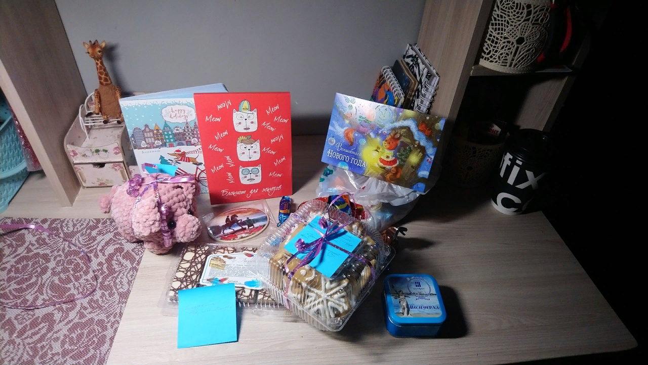 Gift exchange from Mirrochka Volgograd - SPB - My, Secret Santa, Gift exchange, New Year's gift exchange, Gift exchange report, Longpost, cat