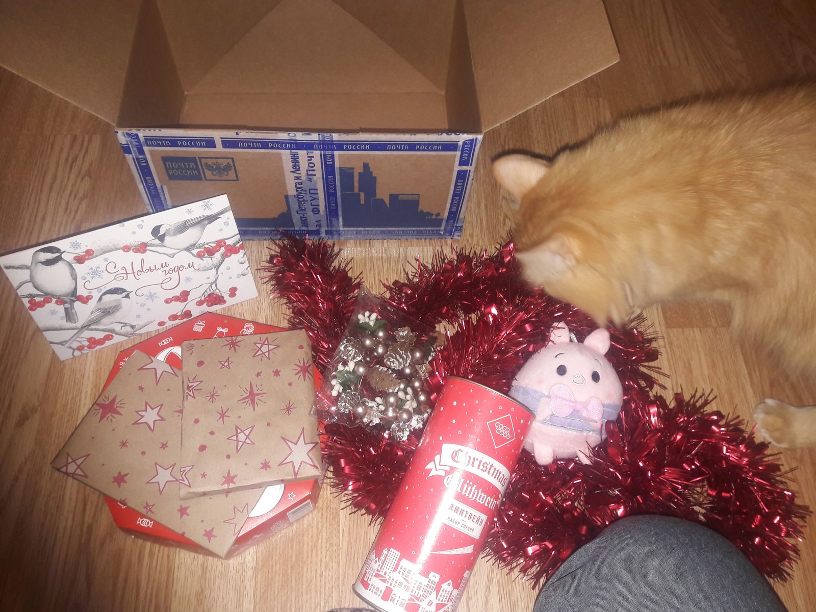 Hooray! Thanks Peter! - Gift exchange, Secret Santa, New Year, GIF, Longpost, Gift exchange report