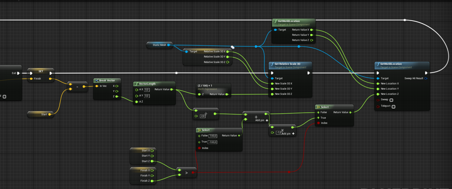 Algorithm for building cubes in ue4, as in 3d max. - My, Unreal Engine 4, Algorithm, Blueprint, Games, Gamedev, Video, Longpost