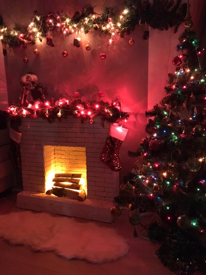 Friday New Year's Fireplace - My, Fireplace, Decorative fireplace, With your own hands, New Year, Handmade, Longpost