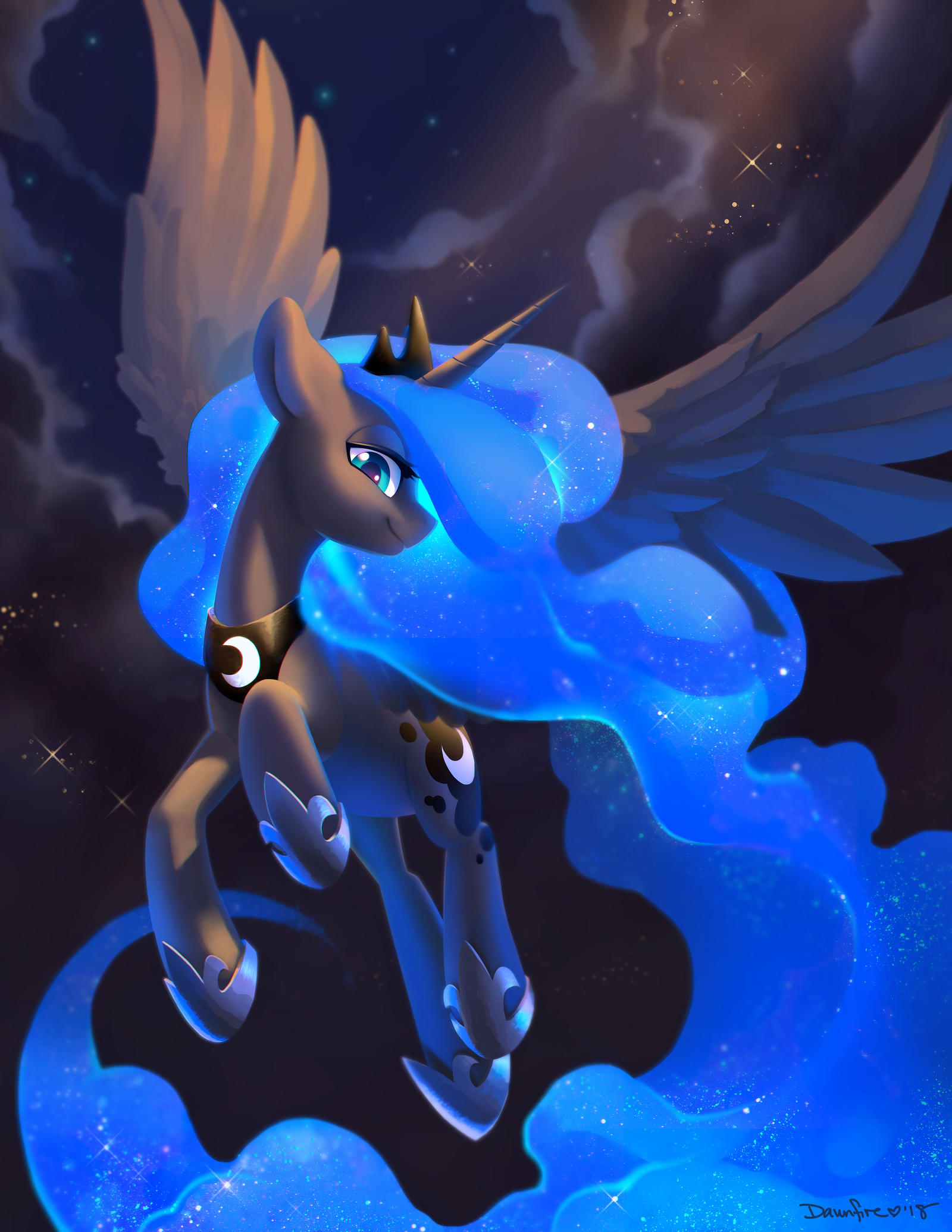 moon - My little pony, PonyArt, Princess luna, Celebi-Yoshi