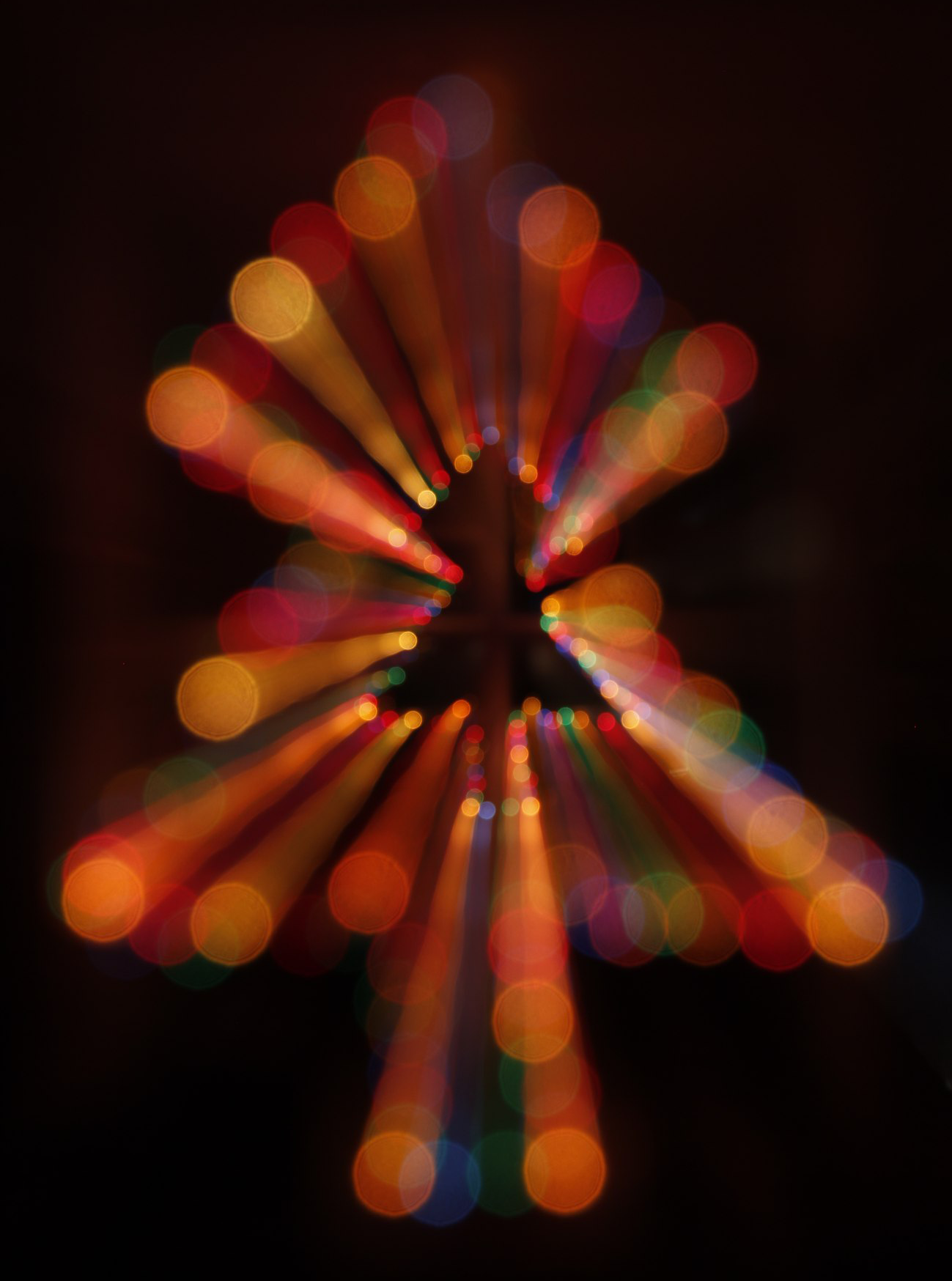 Christmas tree from a garland - My, Christmas trees, New Year, Long exposure, The photo