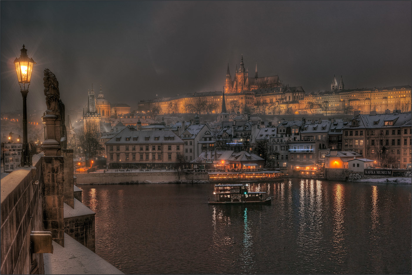 New Years is soon - My, The Charles Bridge, Prague, New Year, Night, Locks, The photo