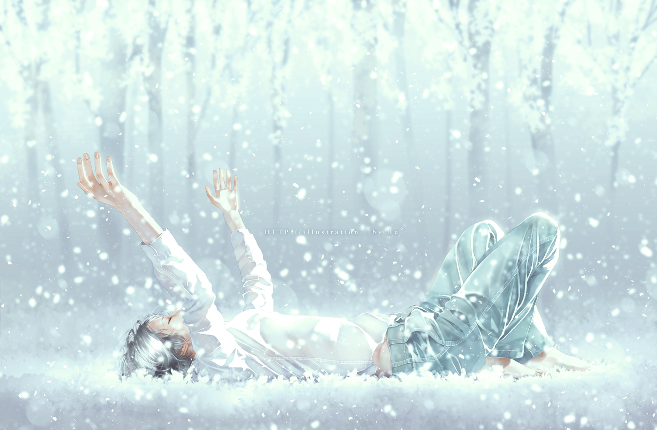 Snowfall - Drawing, Art, Pixiv